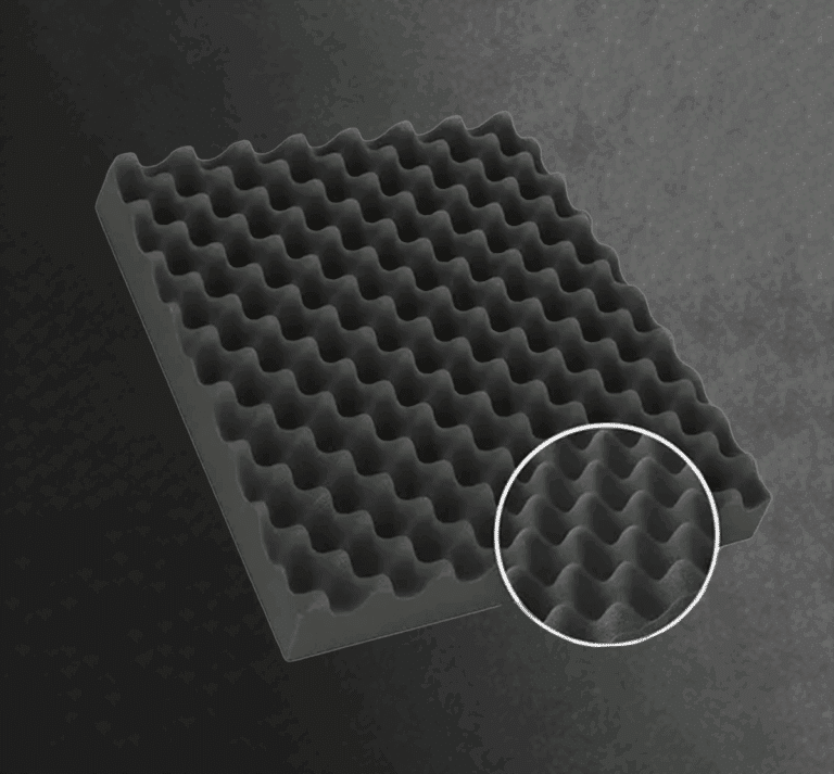 Placa acústica caixa de ovo 50x50cm