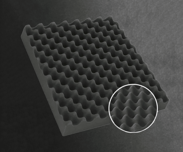 Placa acústica caixa de ovo 50x50cm